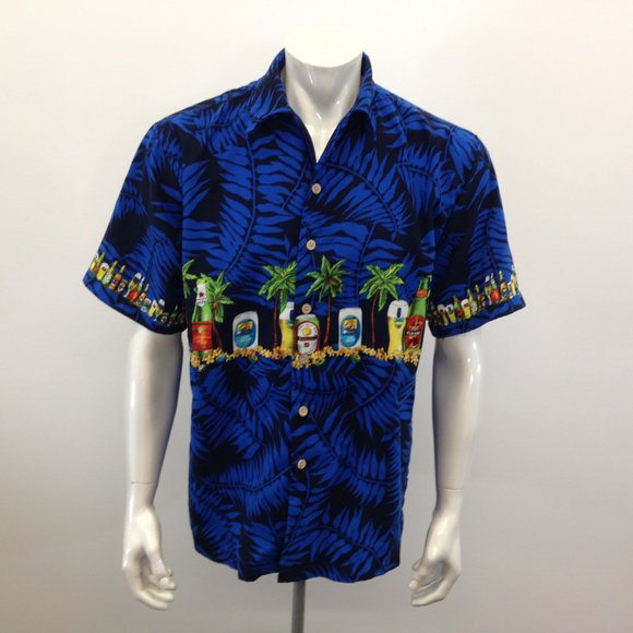 Maui Maui Tropical Hawaiian Beer Shirt Men's - Picture 1 of 7